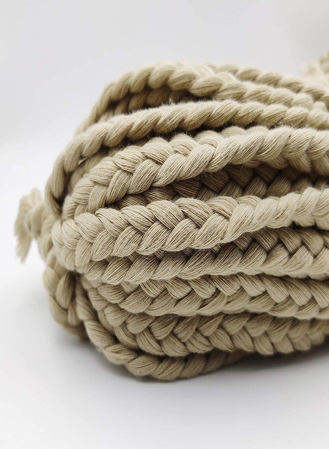 BOBBINY | Braided Choti Macrame Cotton Thread for Macrame DIY, Garments, Crafting and Other Projects | Brown | 10mm,20Mtr,1 count - Image 1